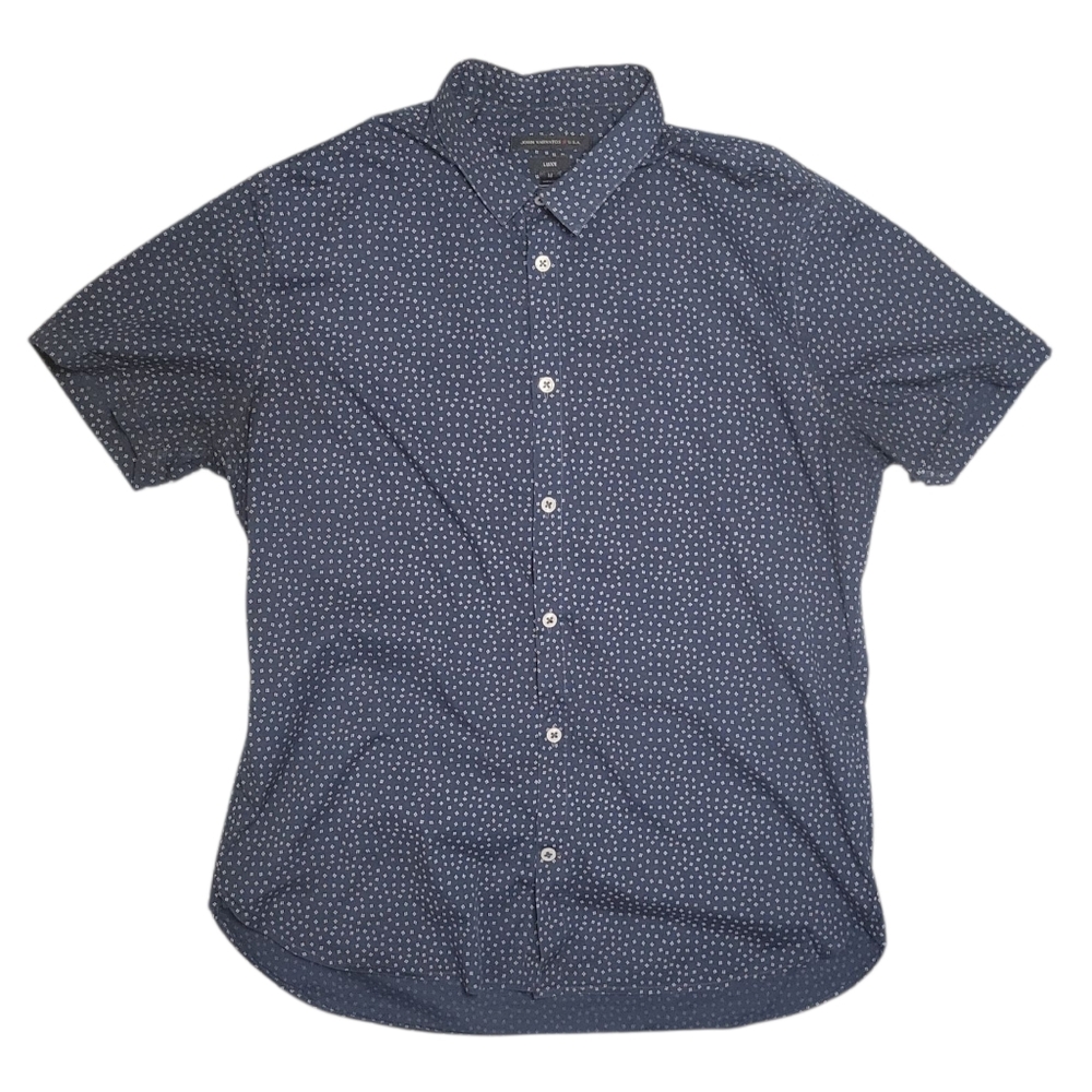 John Varvatos Mens Short Sleeve Button-Down Shirt Size M